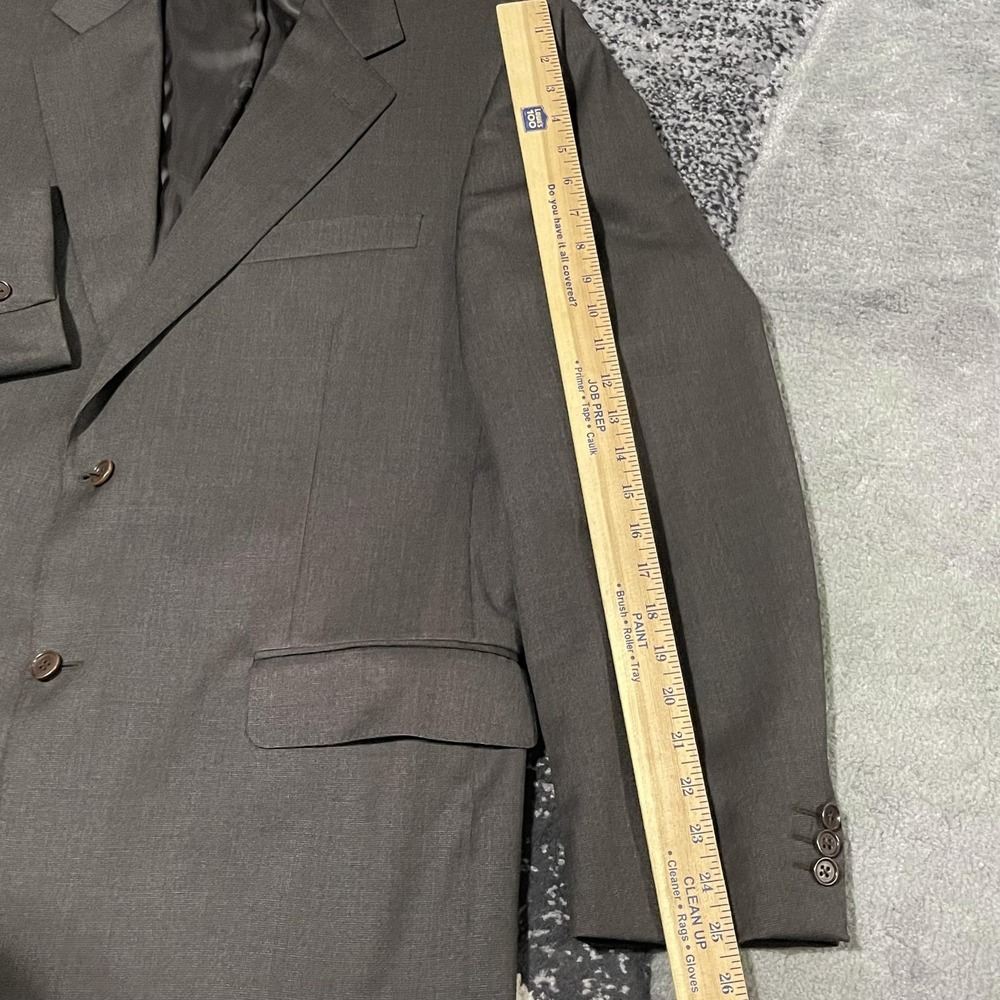 Canali Blazer Mens 44L Gray Wool 2 Button Sport Coat Jacket Business Italy EU 54 - Picture 7 of 16